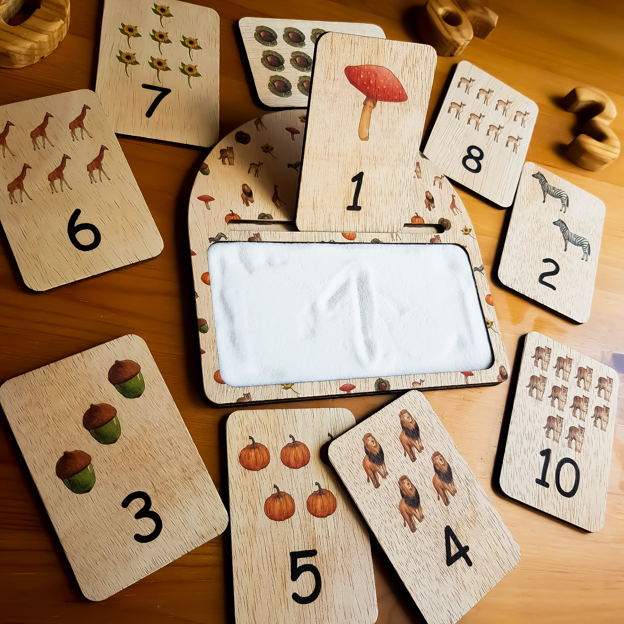 Number Cards and Sand Board